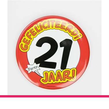 BUTTON XL 21 JAAR