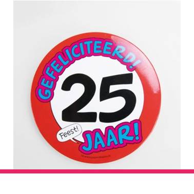 BUTTON XL 25 JAAR