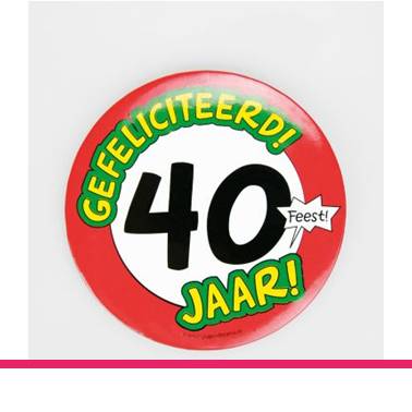 BUTTON XL 40 JAAR