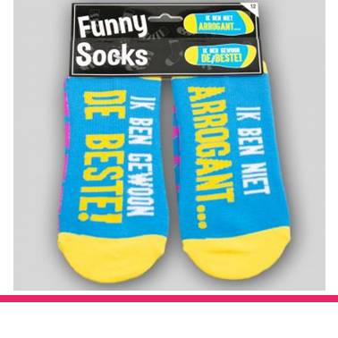 FUNNY SOCKS NIET ARROGANT