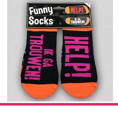 FUNNY SOCKS IK GA TROUWEN