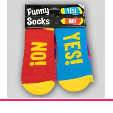 FUNNY SOCKS YES! NO!