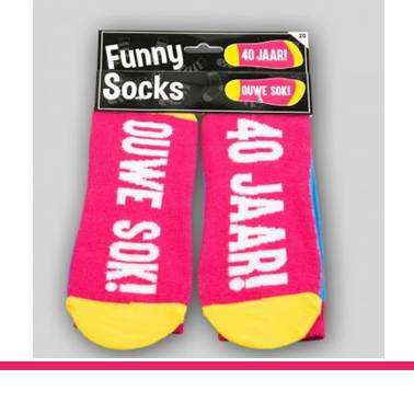 FUNNY SOCKS 40 JAAR