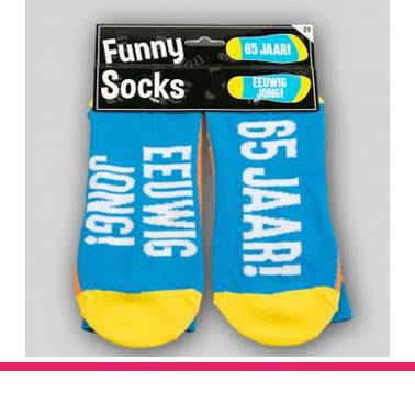 FUNNY SOCKS 65 JAAR