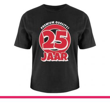 LEEFTIJD SHIRT 25 JAAR