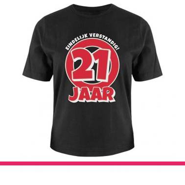 LEEFTIJD SHIRT 21 JAAR