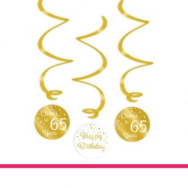 Swirl decoratie goud wit 65