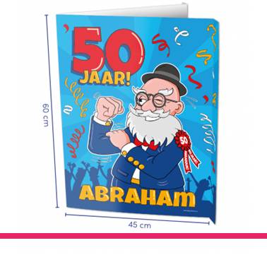 RAAMBORD 50 JAAR ABRAHAM