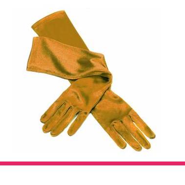 Handschoenen goud 48 cm elastisch